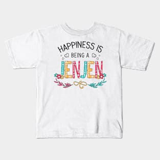 Happiness Is Being A Jenjen Wildflowers Valentines Mothers Day Kids T-Shirt